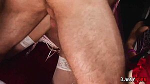 blonde brunette 3some hints steamy group seduction