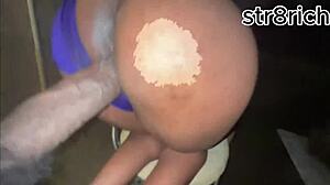 str8rich stretches ebony teen stepsis creamy asshole outdoors first time