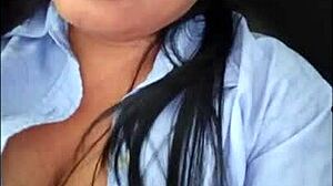 Wet curvy latina office fantasy begs Bruno's hard cock