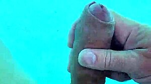 Stroking Cock Naked In Poolside Bliss