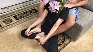 Belyla Bradley's Seductive Footjob Melts into Erotic Massage