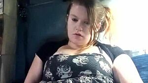 she hikes up her dress fingering pussy wildly with toys inside