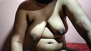 curvy indian housewife's huge natural tits tempt her friend's gaze indoors