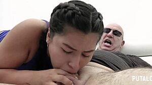 Lorena S gags on cock as sexy Colombian big ass gets destroyed deepthroat style