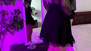 Gorgeous mature teases in sexy garter belt stockings heels