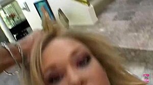 blonde HUNGRY for BIG COCK deepthroat blowjob!