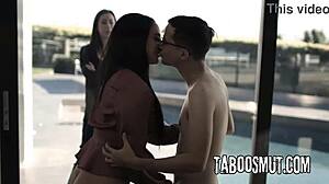 lesbian watches wife doggystyle fucked rough by neighbor