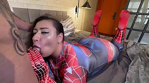 Spider Woman's Huge Ass Saves Viagra Guy's Canceled Date with Wild Ride and Cum Suck