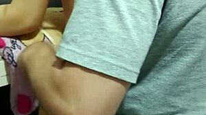 i couldn't resist a quick dirty fuck with my nasty stepsis in the kitchen, her curvy ass bouncing wild