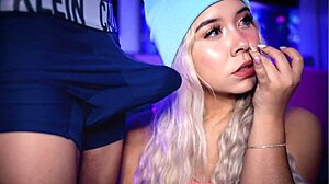 My Buddy's Cock Got Rock Hard From My Teasing Big Ass Blonde Play