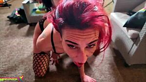 ITALIAN MISTRESS DOMINATES SUBMISSIVE SLAVE WITH FOOT WORSHIP TRAINING!