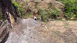 our steamy forest romp with her huge bbw ass and tits