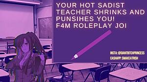 Sadist teacher shrinks you tiny for giantess feet cum joi audio roleplay