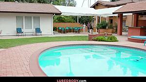 wanna feel curvaceous bella blu's oiled nuru massage tongue