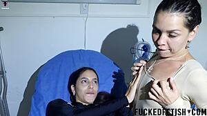 LESBIAN yessica bunny VS helen star PETITE asses