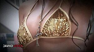 i oil my boobs for wild vibrator orgasm fun!