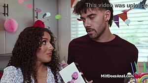 slutty latina milf takes anal gangbang on birthday!