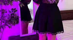 Gorgeous mature teases in sexy garter belt stockings heels