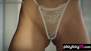 emily willis strips naked on the pool table showing her petite latina body