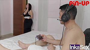 Sexy Colombian Pin-Up Stepmom Sneaks In To Fuck Stepson