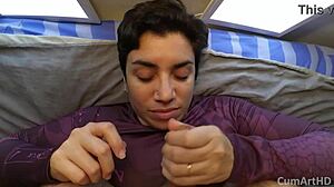 Quickie Bed Handjob Blowjob Cfnm Cumshot Pov Waste