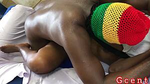 Hot Girlfriend Rides Monster Cock Missionary on Sofa Juicy Wet Pussy