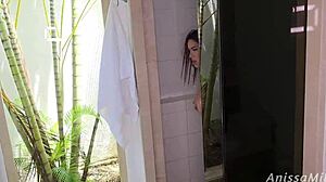 stepsis shower tease shakes big wet ass till we fuck inside anissamiller