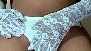 Thai Ladyboy Shemale in Erotic White Panty and Bra