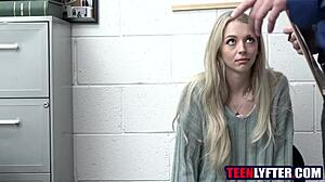 Petite Thief 18+ Banged Hard by Uniformed Security Guard!