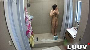 luuv grossy showers shaved pussy flashing for homemade stardom