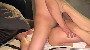 latina babe feels double anal thrill with dildo and thick cock stretching me