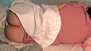 woke up next to stepsis rubbing pussy to steamy hentai