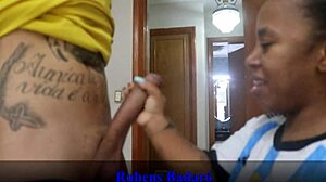 Argentinian Ass Gift After Brazil Loss Bent Over Doggystyle in Red Sheer