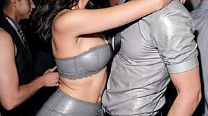 Filthy After-Work Leather Skirt Tease Boots Dancing Public Dirtiness!