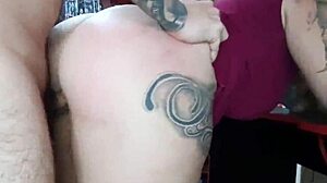 Blonde Goes No Panties Under Dress for Rough Fuck and Facial Cumshot in Sheer