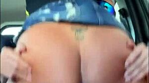 Brunette Brazilian Slut Sits on Cock Mid-Car Trip