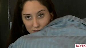 guy licks and fucks stepdaughter's petite shaved 18+ teen pussy with bff