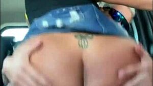 Brunette Brazilian Slut Sits on Cock Mid-Car Trip