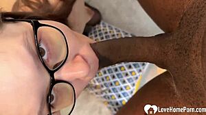black friend's cock sucked deep by horny teen