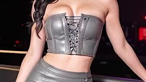 Filthy After-Work Leather Skirt Tease Boots Dancing Public Dirtiness!