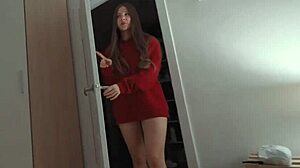 Hot teen brunette sucks slow then takes facial cumshot 💋💦