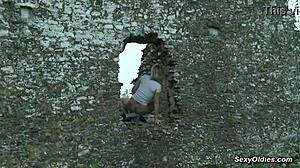 big tits milf pisses everywhere outdoors and shower in hot compilation! 🚿💦