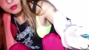 bonneyuwu teases with her three big lollipops so playfully