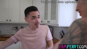 Curvy stepsis flaunts big boobs then rides stepbro hard