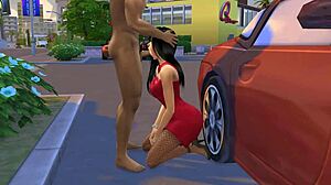 Bella Goth Sucks Cock in Public Blowjob Adventure!