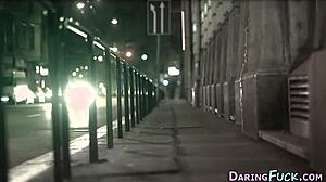 classy euro babe in heels rides huge cock before spunked handjob finish