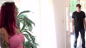 chubby kendra lee ryan rides her roommate's cock doggystyle in dorm