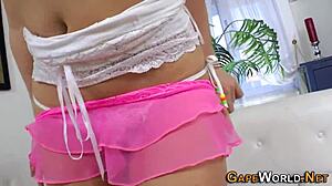 European Fetish Slut Gaped Anally in Hardcore Facial Cumshot