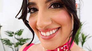 Sarah Arabic slut spits crazy on double big cocks