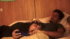 Watching movie with stepdad, accidentally deepthroat his cock almost caught